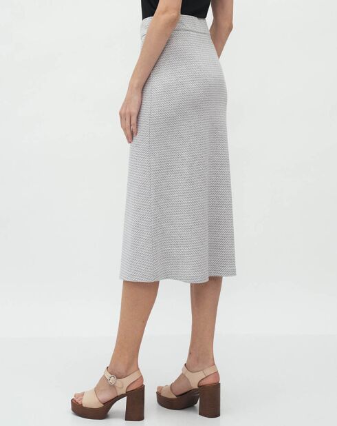 Hellgrau/weißer Rock Katherine