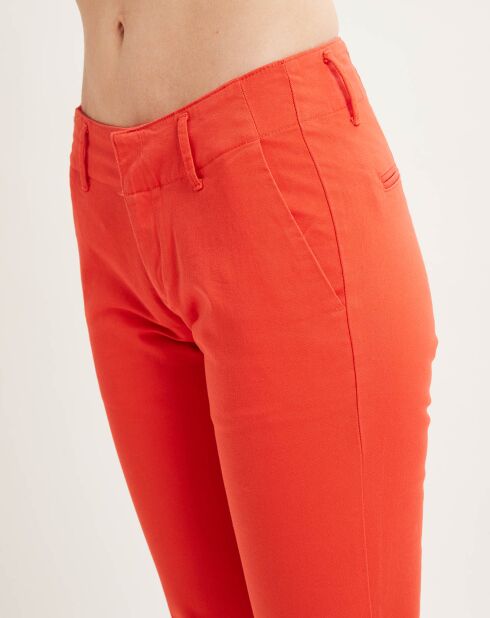 Pantalon Chino slim rouge