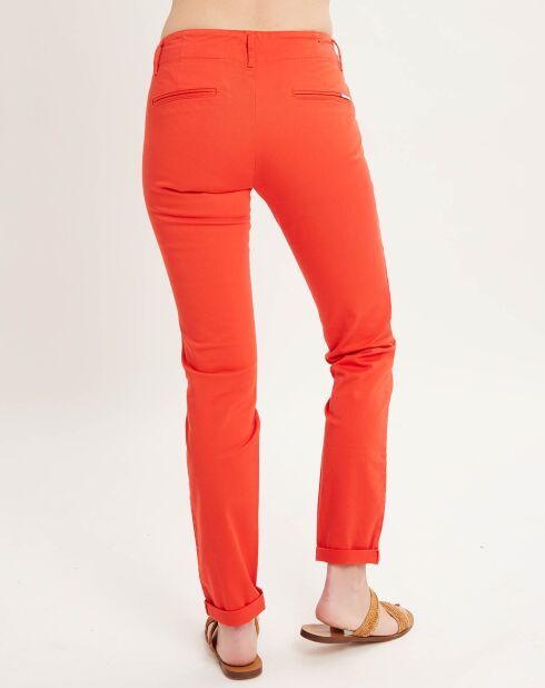 Pantalon Chino slim rouge