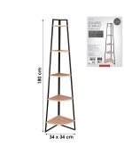 Etagère Colorado  bois clair   - 34x34x180 cm