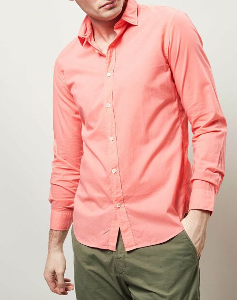 Chemise slim Sammy corail