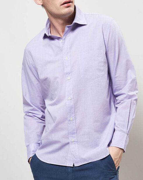 Chemise regular Paul mauve