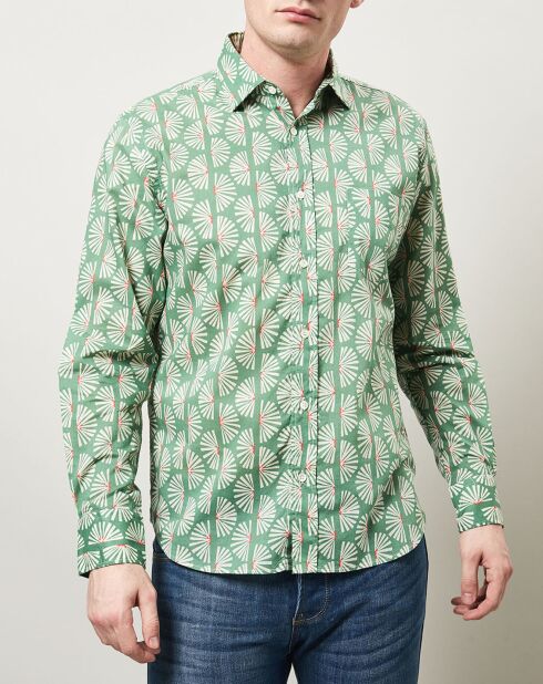 Chemise regular Paul imprimée verte