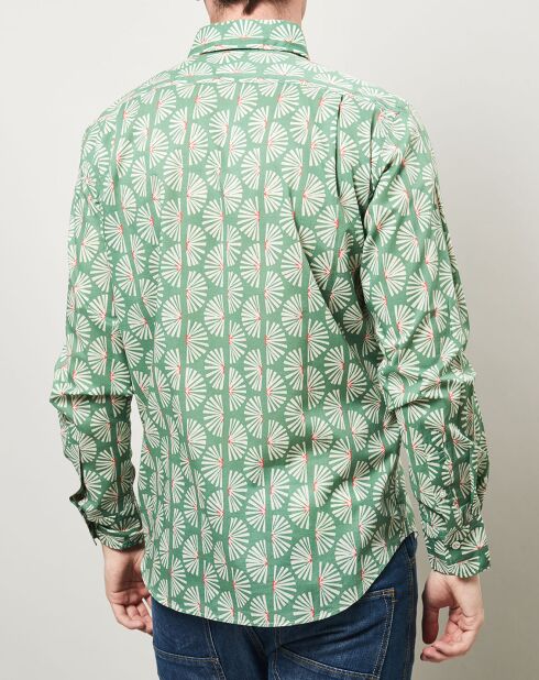 Chemise regular Paul imprimée verte
