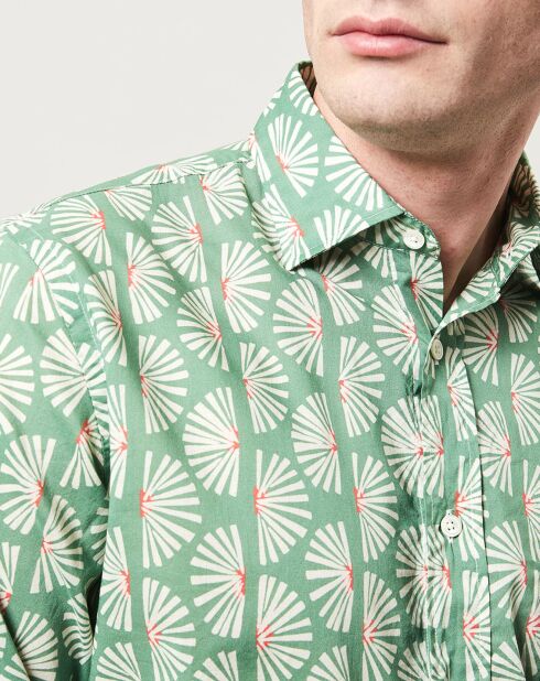 Chemise regular Paul imprimée verte