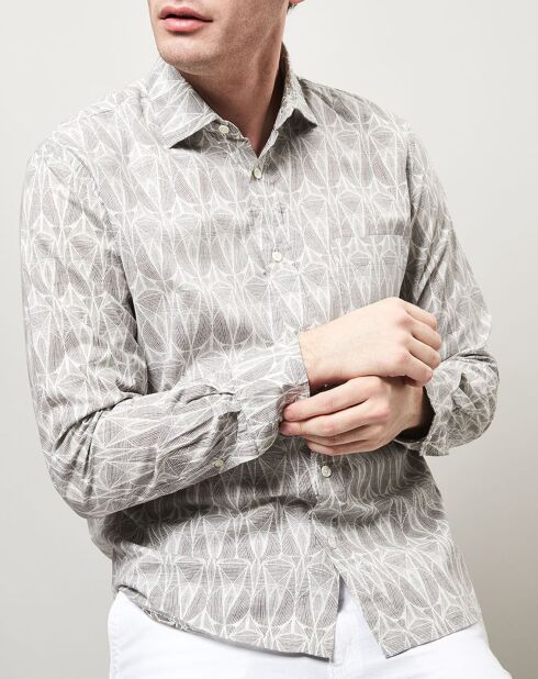Chemise Regular Fit Paul imprimé géométrique grise
