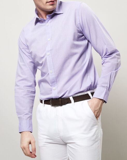 Chemise slim Sammy mauve