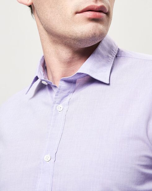 Chemise slim Sammy mauve