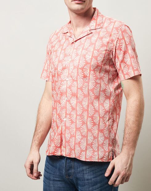 Chemise slim Slam imprimé rouge/blanc