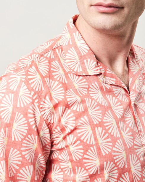 Chemise slim Slam imprimé rouge/blanc