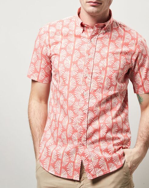 Chemise slim imprimée Sander rouge