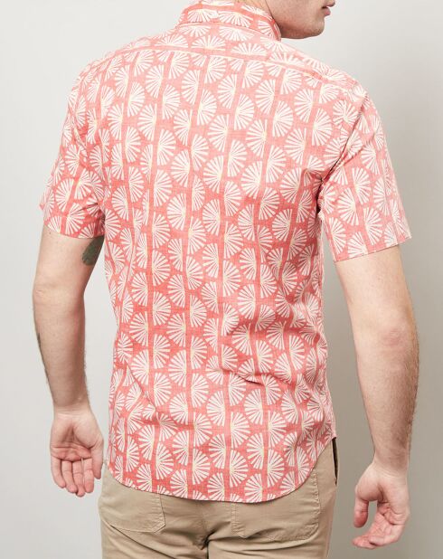 Chemise slim imprimée Sander rouge