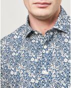 Chemise regular Penn imprimé floral bleu/blanc