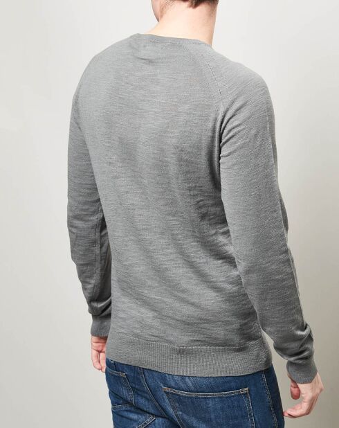 Pull Crew Slub gris foncé