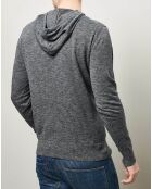 Pull en Lin & Coton Hoody gris