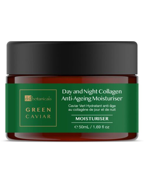 Crème jour et nuit au caviar vert hydratant anti-âge au collagène   - 50 ml