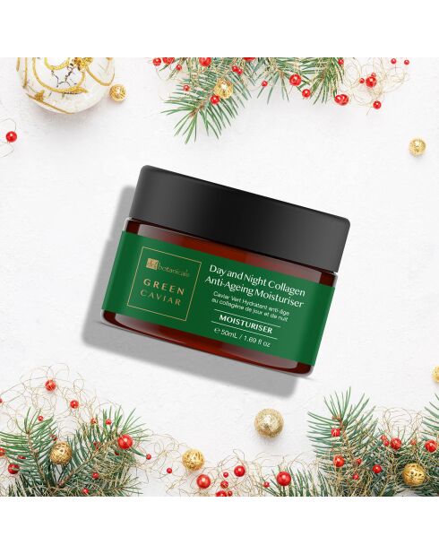 Crème jour et nuit au caviar vert hydratant anti-âge au collagène   - 50 ml
