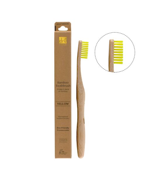 Brosse à dents en bambou jaune