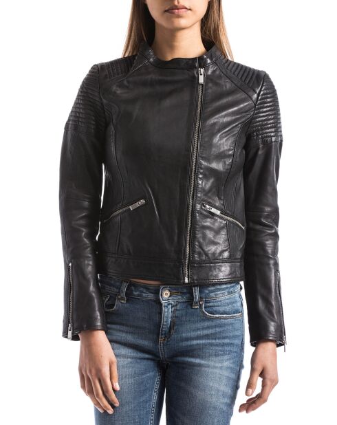 Veste en Cuir Narmada noire