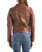 Veste en Cuir Narmada cognac