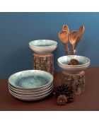 Service de table en Porcelaine blanc/bleu - 18 pièces
