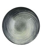 Service de table en Porcelaine crème/vert/noir - 24 pièces