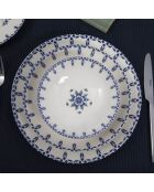 Service de table blanc/bleu - 24 pièces