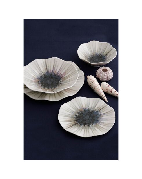 Service de table en Porcelaine multicolore - 24 pièces