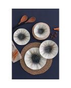 Service de table en Porcelaine multicolore - 24 pièces