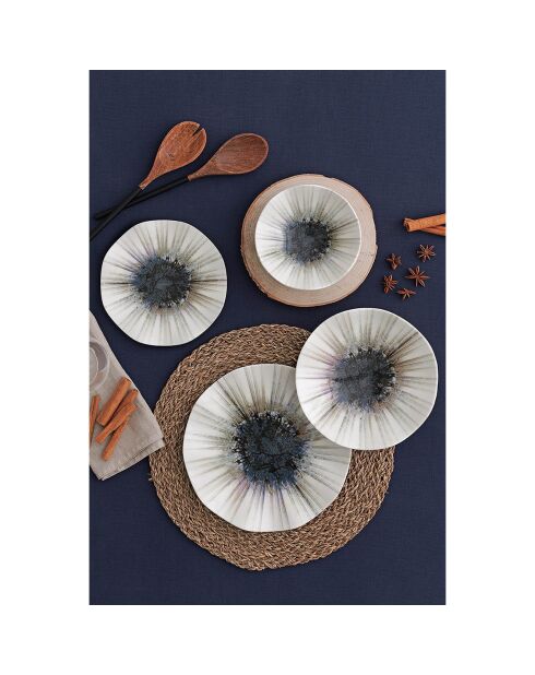 Servizio da tavola in porcellana multicolore - 24 pezzi