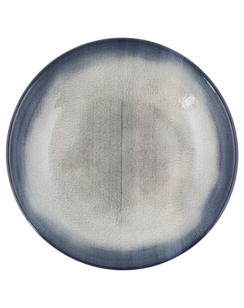 Servizio da tavola in porcellana blu scuro/marrone - 26 pezzi