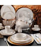 Service de table blanc/doré - 83 pièces
