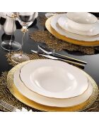 Service de table blanc/doré - 83 pièces