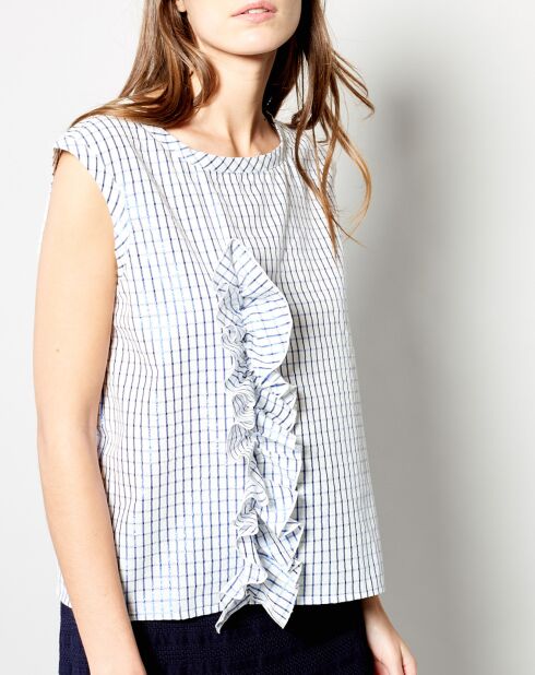 Blaues bedrucktes Top Trudon