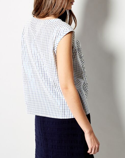 Blaues bedrucktes Top Trudon