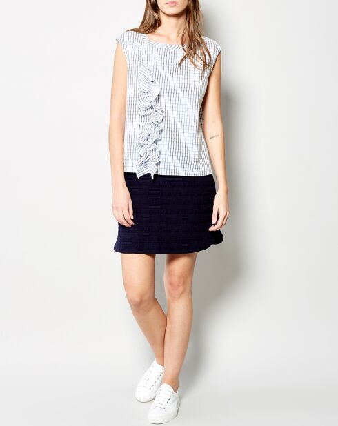 Blaues bedrucktes Top Trudon