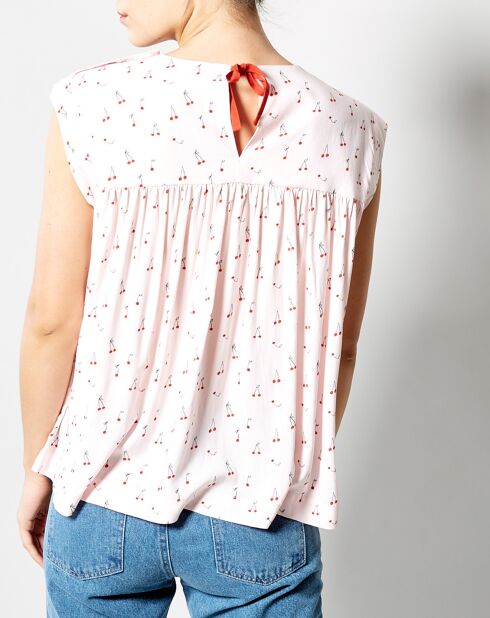 Top Tutifrou imprimé rose pâle