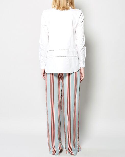 Weißes Castille-Hemd aus Baumwolle