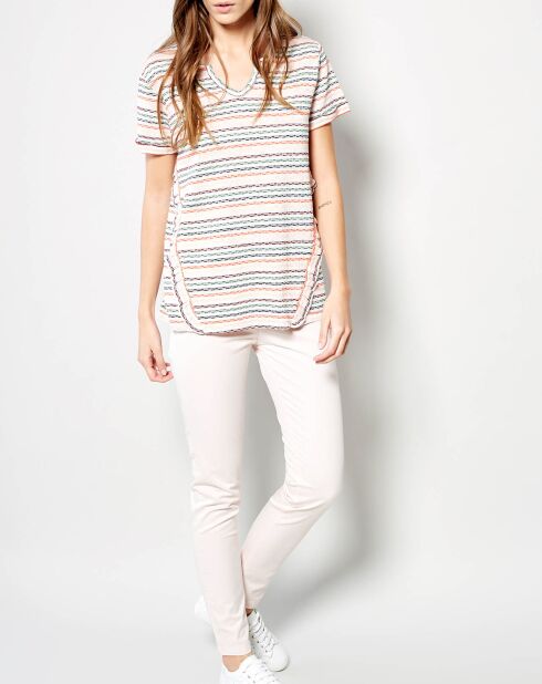 T-Shirt en Lin & Coton Azzura multicolore