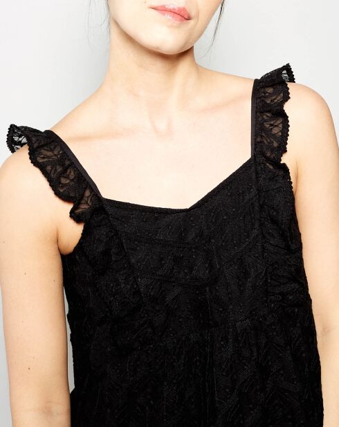 Top Tiquama en Dentelle noir