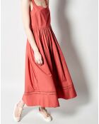 Robe longue Renoir en Coton terracotta