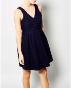 Robe Renata patineuse bleu marine