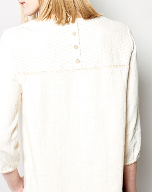 Creme katoenen top van Talapiz