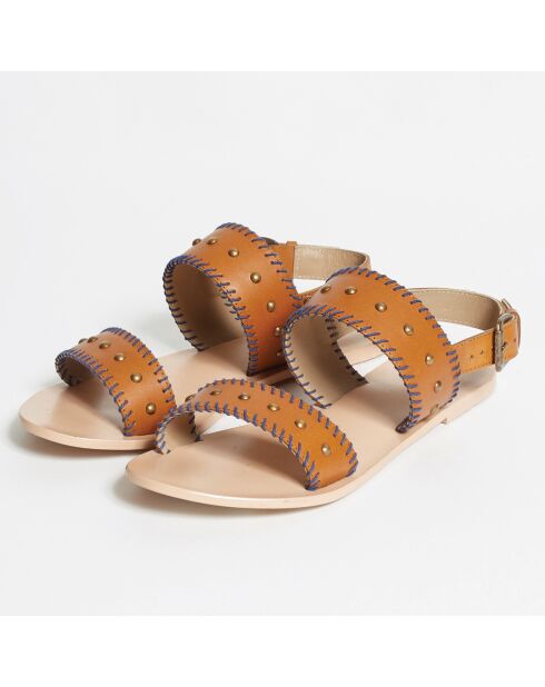 Helaena camel leren sandalen