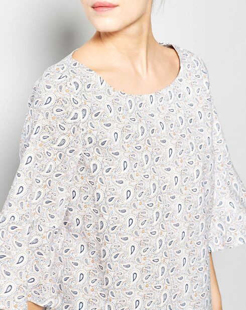 Top French en Coton ample crème