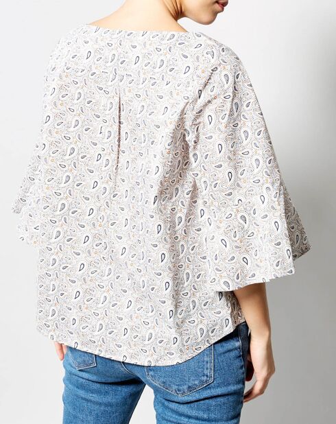 Top French en Coton ample crème