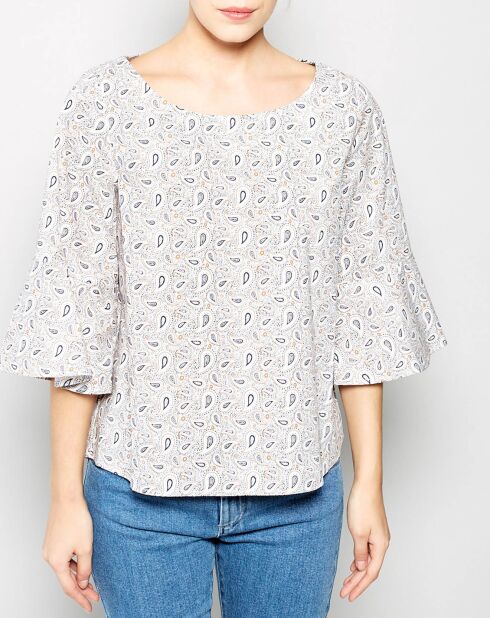 Top French en Coton ample crème
