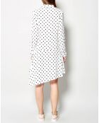 Robe Raipur asymétrique à pois blanche
