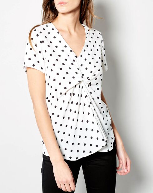 Türkisfarbenes, gepunktetes Top