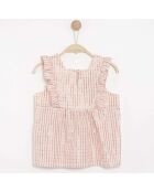 Top Cichy en Coton mélangé rayé rose